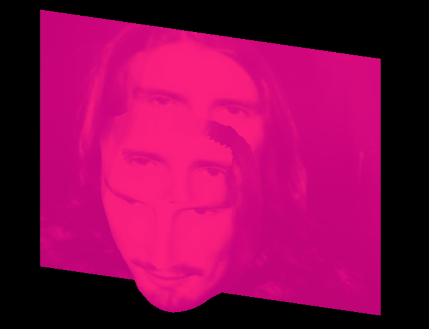 pink-face-on-black-background